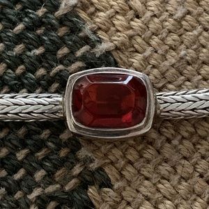 Vintage Lori Bonn Sterling Silver 925 Amber Honey Stone Bracelet